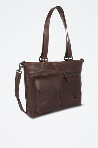 Sac porté épaule en cuir - Marron
