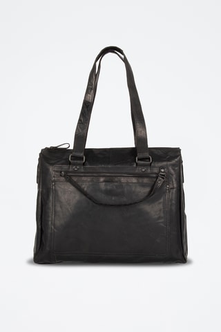 Sac porté épaule en cuir - Noir