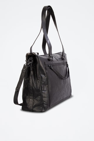 Sac porté épaule en cuir - Noir