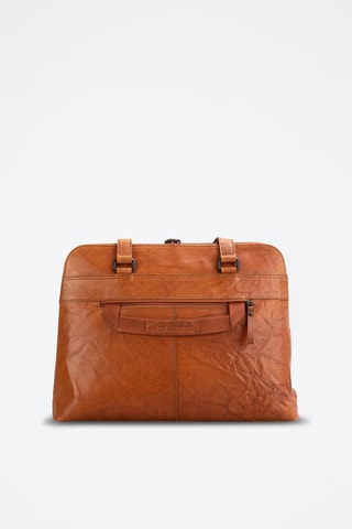 Sac porté épaule en cuir - Camel 