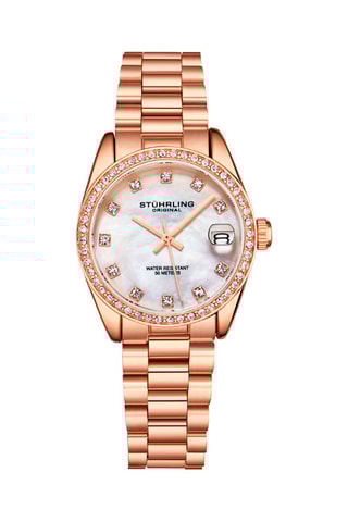 Stalen en Parelmoeren Quartz Horloge Vogue  