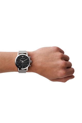 Stalen Quartz Horloge - Chronograaf - Zilverkleurig