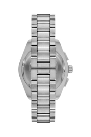 Stalen Quartz Horloge - Chronograaf - Zilverkleurig en Kaki