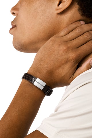 Leren Armband - Zwart en Zilverkleurig