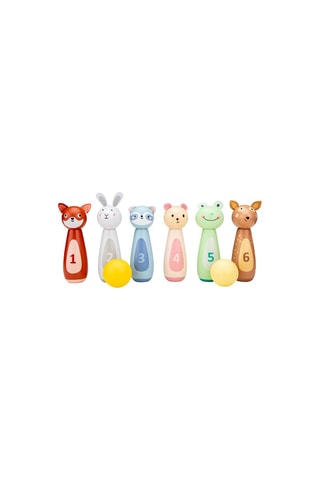 Houten Bowling Set met Dieren - Vanaf 3 Jaar