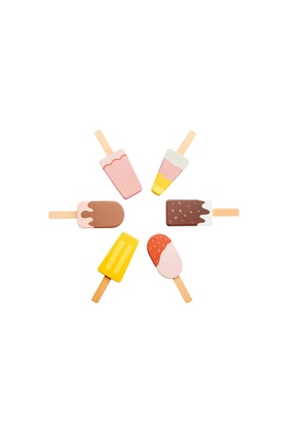 6 chupetas gelados em madeira - A partir dos 24 meses