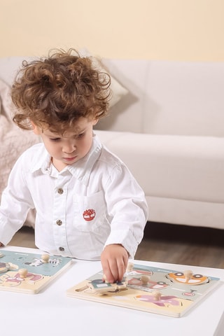 Houten Puzzel Dieren - 5-delig - Vanaf 18 Maanden
