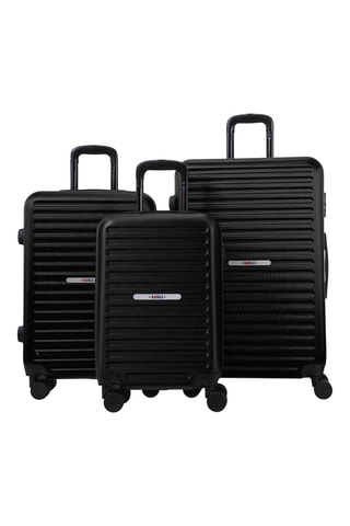 Set de 3 valises (S/M/L) - Noir - 55/65/75 cm - Rafale