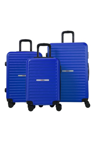 Set de 3 valises (S/M/L) - Bleu roi - 55/65/75 cm - Rafale
