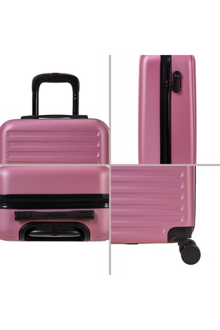 Set de 3 valises (S/M/L) - Rose - 55/65/75 cm - Rafale