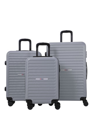 Set de 3 valises (S/M/L) - Argenté - 55/65/75 cm - Rafale