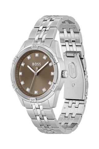 Stalen Quartz Horloge - Zilverkleurig en Kaki