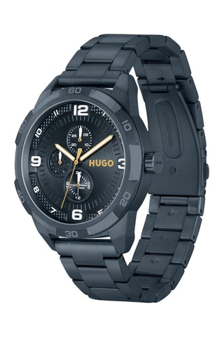 Stalen Quartz Horloge - Chronograaf - Donkerblauw