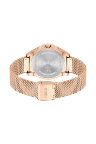 Stalen Quartz Horloge - Roségoudkleurig en Wit