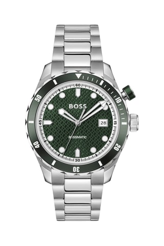 Stalen Automatische Horloge - Zilverkleurig en Groen
