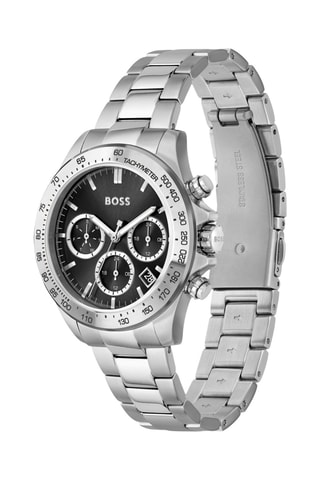Stalen Quartz Horloge - Tachymeter - Zilverkleurig