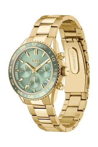 Stalen Doublé Goud Quartz Horloge - Chronograaf - Goudkleurig