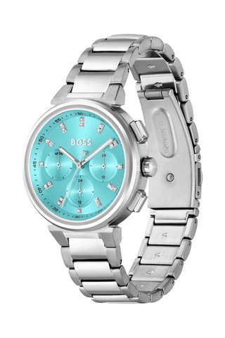 Stalen Quartz Horloge - Chronograaf - Zilverkleurig