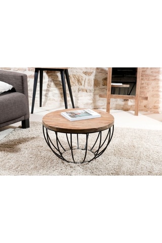Table basse - Naturel et noir