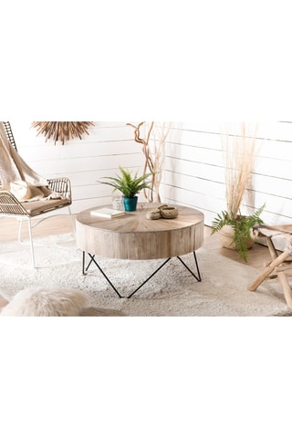Table basse - Naturel et noir