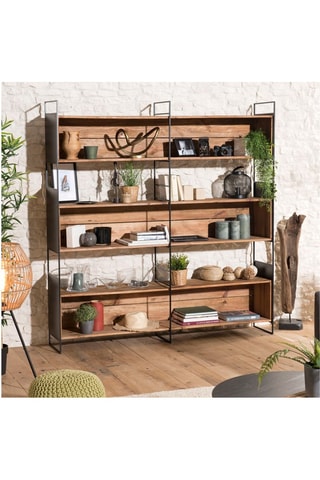 Bibliothèque - Naturel et gris