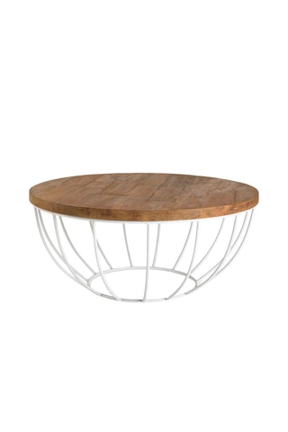 Table basse - Naturel et blanc