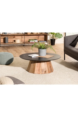 Table basse - Naturel et noir