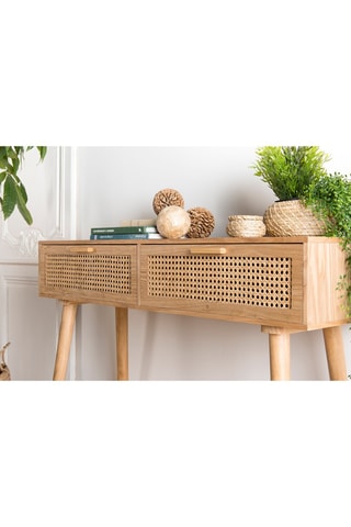 Console 2 tiroirs - Naturel