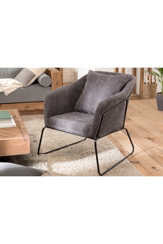 Fauteuil - Gris foncé et noir