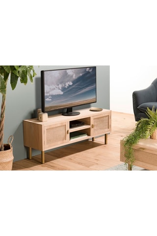 Meuble TV 2 portes - Naturel