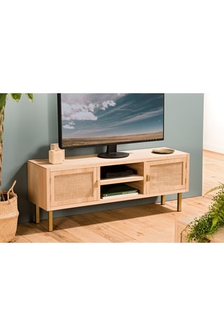 Meuble TV 2 portes - Naturel