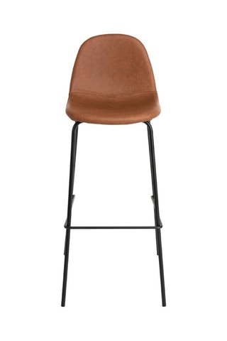 2 tabourets de bar - Marron et noir