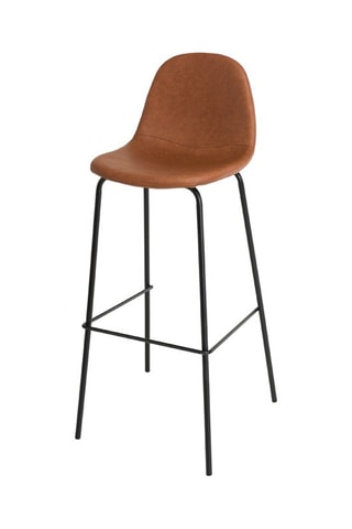 2 tabourets de bar - Marron et noir