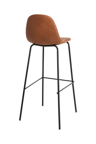 2 tabourets de bar - Marron et noir