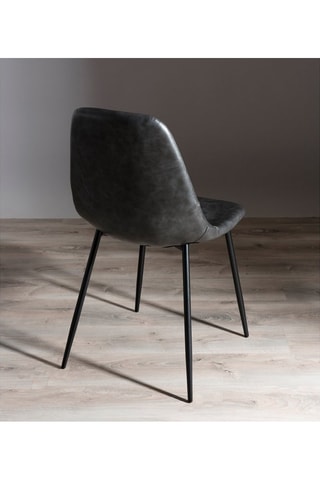 2 chaises Tom - Gris foncé et noir