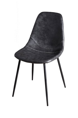 2 chaises Tom - Gris foncé et noir