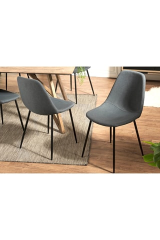 2 chaises Tom - Gris foncé et noir