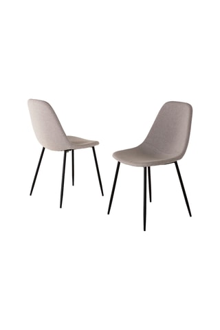 2 chaises Tom - Beige clair et noir