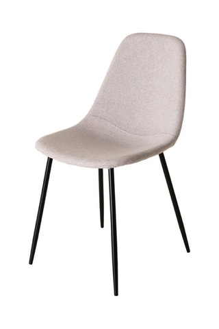 2 chaises Tom - Beige clair et noir