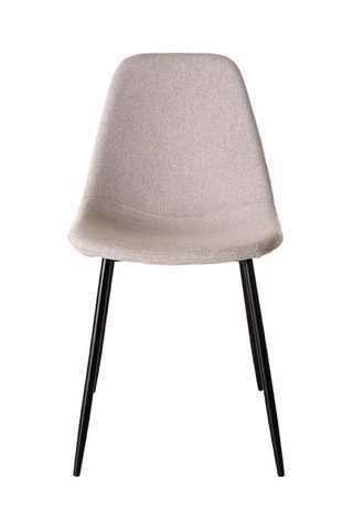 2 chaises Tom - Beige clair et noir
