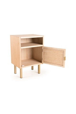 Table de chevet 1 porte - Imitation bois