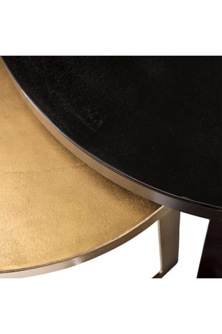 2 tables basses - Noir et doré