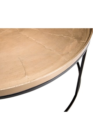 Table basse ronde - Doré et noir
