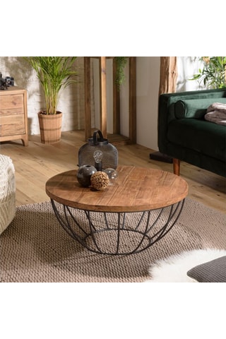 Table basse - Naturel et noir