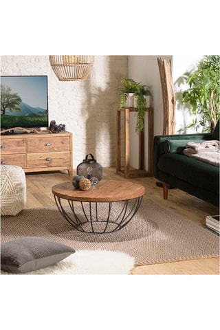 Table basse - Naturel et noir