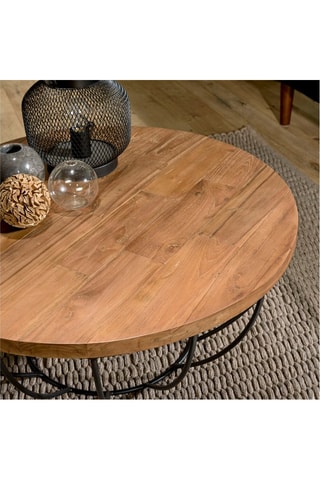 Table basse - Naturel et noir