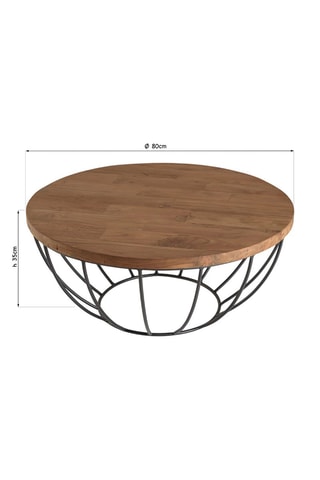 Table basse - Naturel et noir