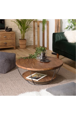 Table basse - Naturel et noir