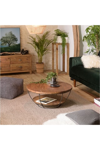 Table basse - Naturel et noir