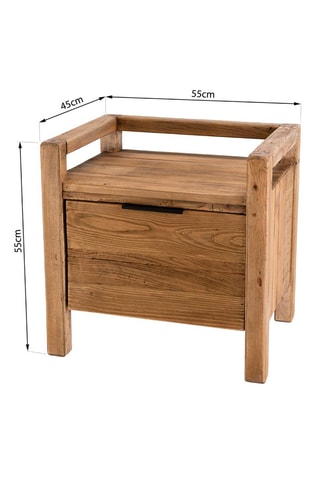 Table de chevet 1 tiroir - Naturel